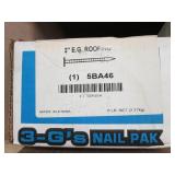 2" eg roofing nails, 8 5 lb boxes...