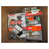 Box of door knobs, open box...