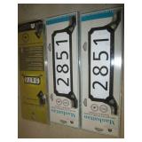 3 reflective address plaques...