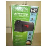 large black mailbox, open box...