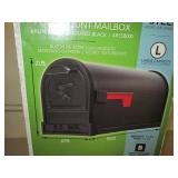 large black mailbox, open box...