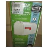 large white mailbox, open box...