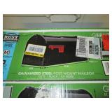 2 Medium black mailbox, open box ...