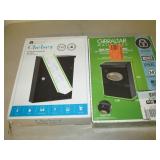 2 black wallmount mailboxes, securi...