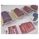 (4) Brand New Sanding Tubes & Double Sided Woodworking Saw