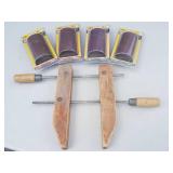 (4) Brand New Sanding Barrels & Woodworking Clamp Lot