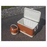 Vintage Ice Chest  with Matching Water Cooler by "Thermos"