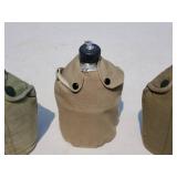 (3) Vintage Boy Scout Canteens