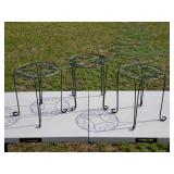 (3) Wire Plant Stands