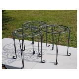(3) Wire Plant Stands