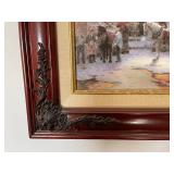 Victorian Christmas II Framed Art by Thomas Kinkade w/ Light and Ornate Frame