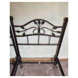 Two Ornate Metal Twin Matching Bed Headboards w/ Frames