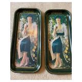 Two Coca-Cola Serving Trays