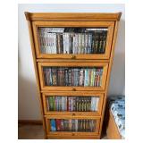 Barrister Style Bookcase  Full of DVD