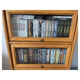 Barrister Style Bookcase  Full of DVD