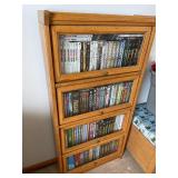 Barrister Style Bookcase  Full of DVD