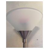 Silver Floor Lamp With Glass Globe
