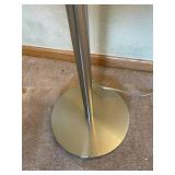 Silver Floor Lamp With Glass Globe