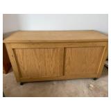Wooden Rolling Storage Chest