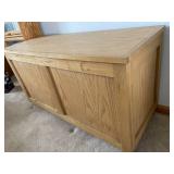 Wooden Rolling Storage Chest