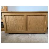 Wooden Rolling Storage Chest
