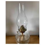 Vintage Clear Glass Oil Lamp