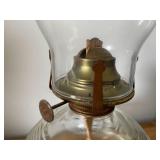 Vintage Clear Glass Oil Lamp