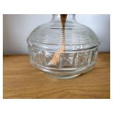 Vintage Clear Glass Oil Lamp