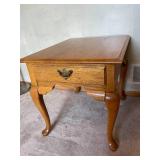 Wooden Broyhill Single Drawer End Table