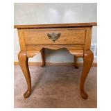 Wooden Broyhill Single Drawer End Table