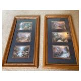 2 Framed Art Pieces With 3 Outdoor Village Photos