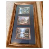 2 Framed Art Pieces With 3 Outdoor Village Photos