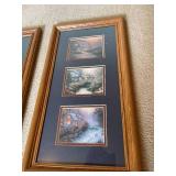 2 Framed Art Pieces With 3 Outdoor Village Photos
