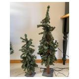 6 Foot Fiber Optic Lighted Christmas Tree w/ Two Smaller Trees