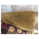 Tan Couch w/ Decorative Throw Pillows