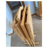 3 Folding Wooden TV Stands w/ Rack