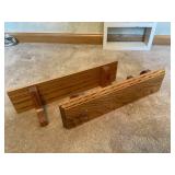 Wall Mount Heart Themed Shelf w/ Two Oak Shelves