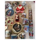 Large Lot of Christmas Plates and Cups