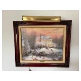 Victorian Christmas II Framed Art by Thomas Kinkade w/ Light and Ornate Frame