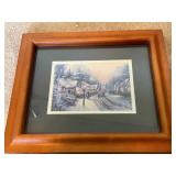 Thomas Kinkade Christmas Village Framed Art