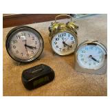 4 Battery Operated and Wind Up Clocks