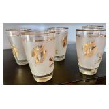 Frosted Glasses with Gold Accents