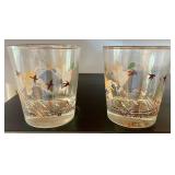 4 Duck Themed Lowball Glasses
