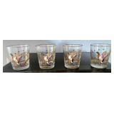 4 Duck Themed Lowball Glasses