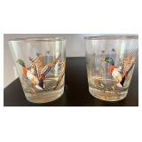 4 Duck Themed Lowball Glasses