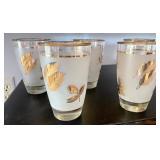 Frosted Glasses with Gold Accents