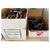 HUGE boxes of Pens and Clips
