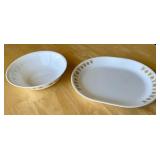 Corelle Serving Platter and Bowl