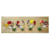 4 Hand Painted Glasses