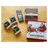 Santa Plates and Votive Candles